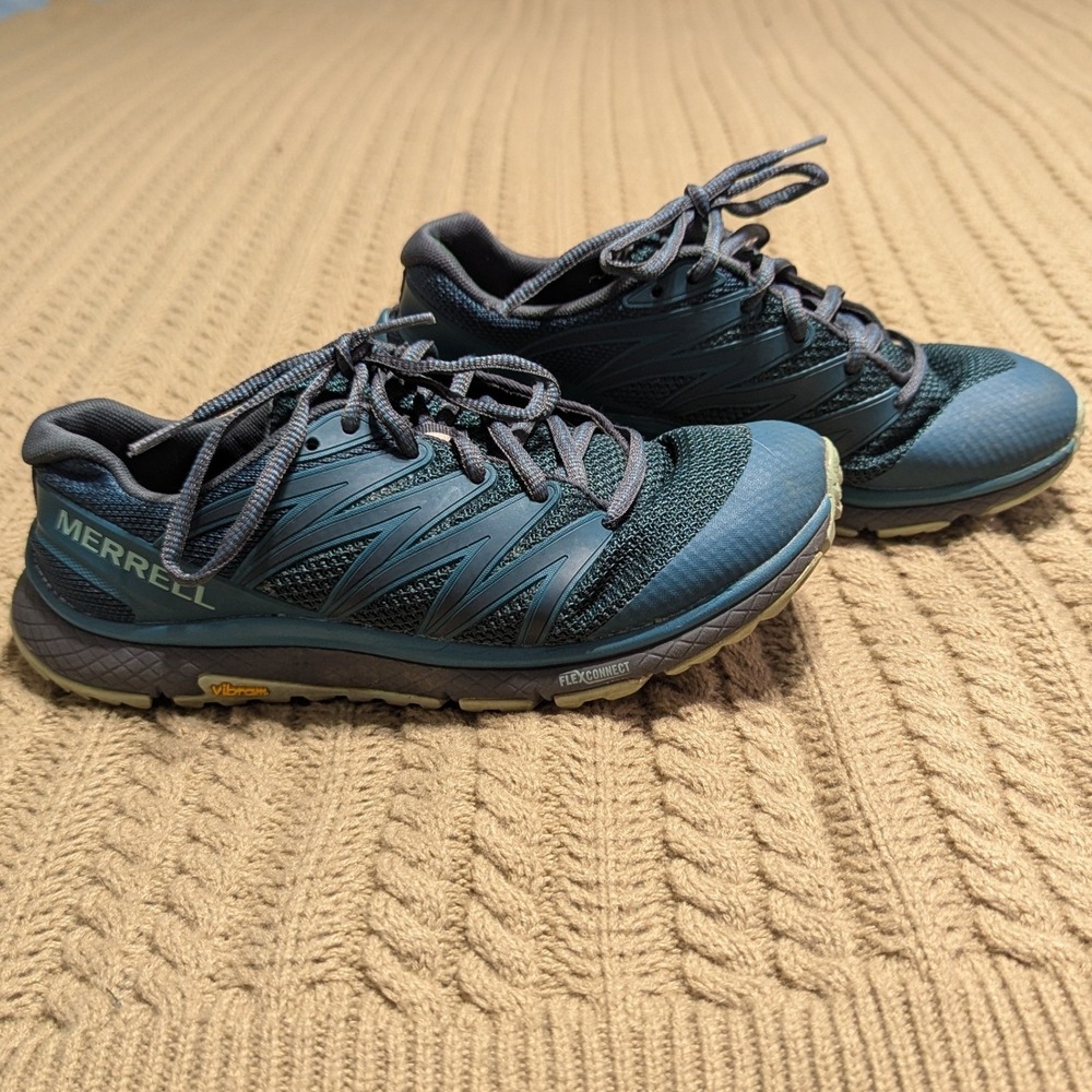 Merrell Bare Access XTR Womens 7 Trail Running Shoes Teal Blue Vibram J99602